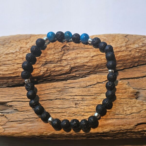 Lava mit Apatit Armband – Bild 2