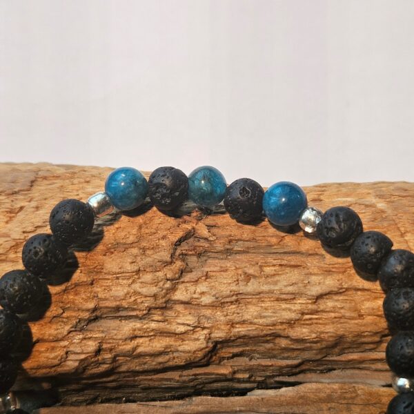 Lava mit Apatit Armband – Bild 3