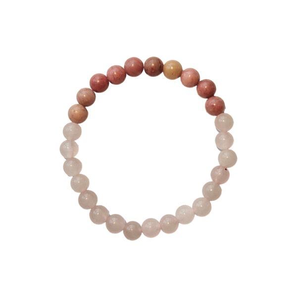 Kids Armband - Rosenquarz mit Rhodonit
