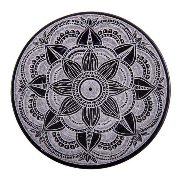 Speckstein Räucherstäbchenhalter - Mandala gross