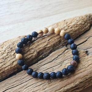 Armband Vulkanstein und Palo Santo 6mm kaufen Schweiz Online Shop Handgemacht