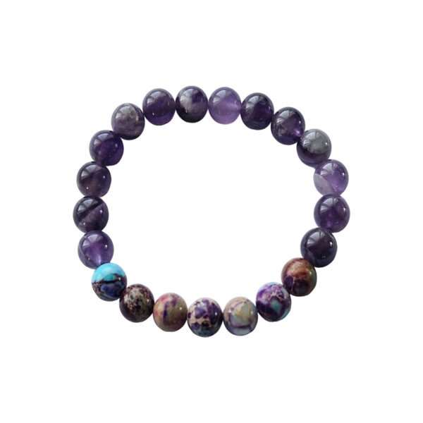 Kaiserjaspis- und Amethyst-Armband