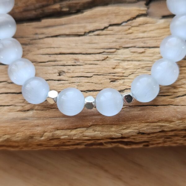 SELENIT Armband mit drei Silberwürfeln – Bild 3