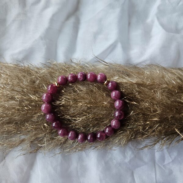 Lepidolith Armband mit 18 karat Gold Handgemacht Schweiz kaufen Online Love Spirit
