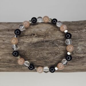 Sonnenstein Bergkristall schwarzer Turmalin Armband kaufen Schweiz Online Shop Love Spirit
