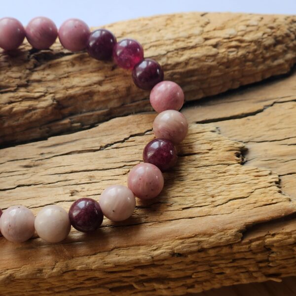 Granat & Rhodonit (8mm) Armband – Bild 3
