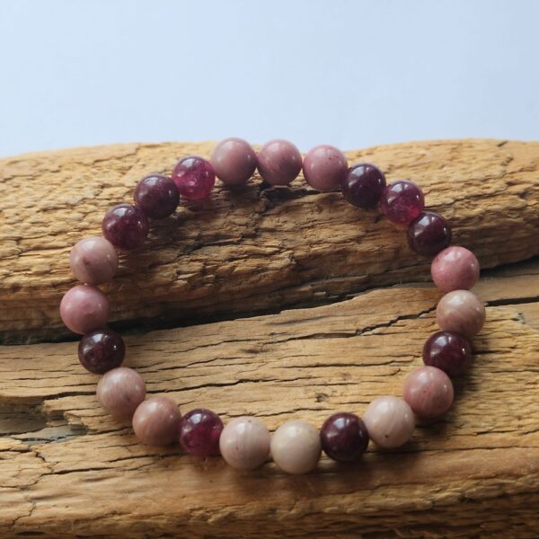 Granat & Rhodonit (8mm) Armband