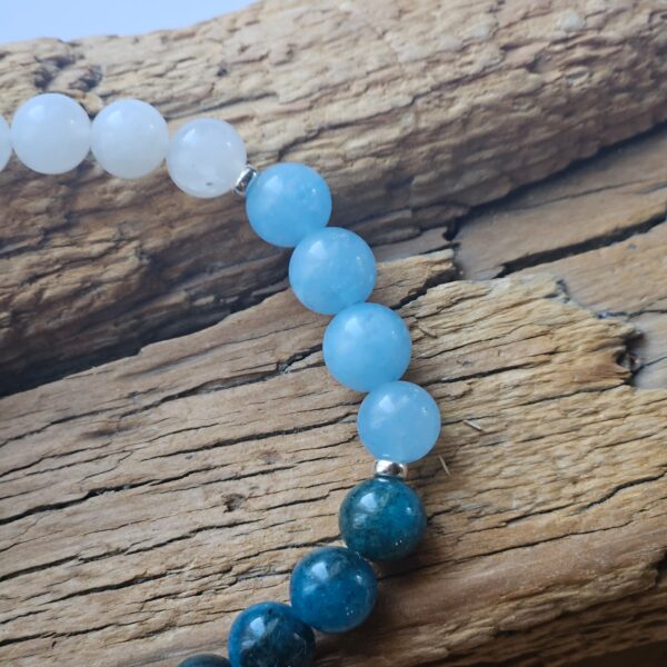 Mondstein - Aquamarin & Apatit Armband – Bild 3