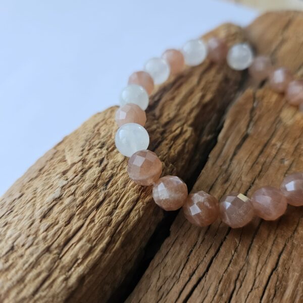 Sonnenstein und Mondstein Armband – Bild 3