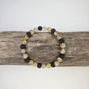 Citrin Vulkanstein Lavastein Armband goldig kaufen Schweiz Online love spirit