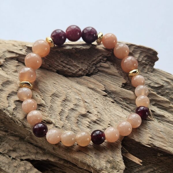 Granat & Sonnenstein Armband – Energie und Lebensfreude