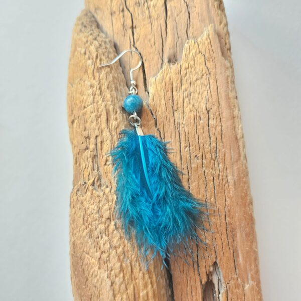 Apatit & Blaue Federn Ohrringe – Inspiration & Leichtigkeit – Bild 2