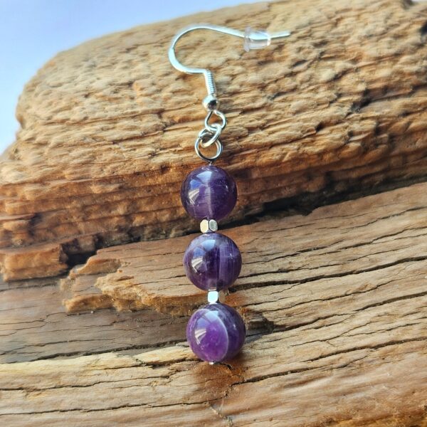Amethyst Ohrringe - Harmonie & innere Ruhe – Bild 3