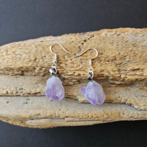 Amethyst Kristall Silber Ohrringe kaufen Schweiz Online Shop Love Spirit