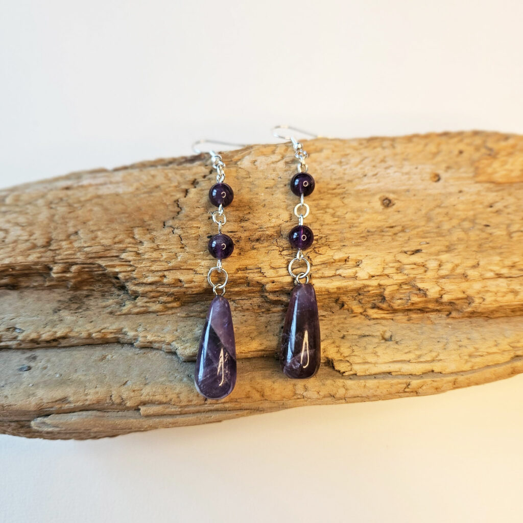 Amethyst Ohrringe 3er Tropfen Anhänger Silber kaufen Schweiz
