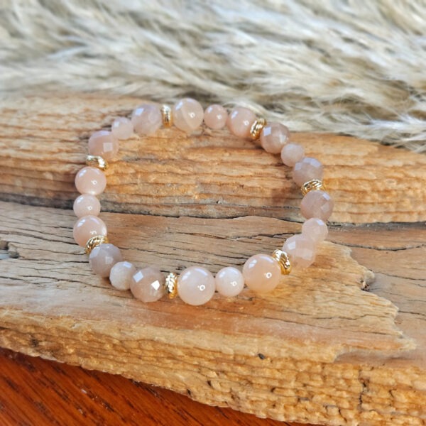 Sonnenstein Armband mit 18 Karat vergoldeten Ringen – Bild 2