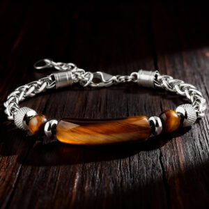 Edelstahl Armband mit Tigerauge kaufen Schweiz Online Shop