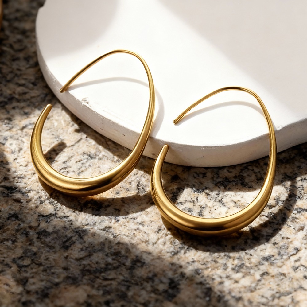 Edelstahl Ohrringe Tropfen 18K vergoldet kaufen Schweiz Online Shop