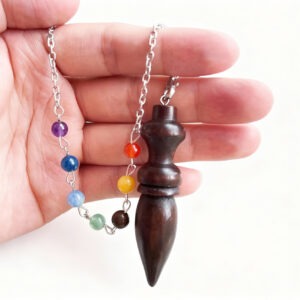 Holz Pendel 7 Chakra Steine Silber Kette kaufen Schweiz Online Shop günstig
