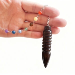 Holz Pendel mit Chakra Steinen Silber kaufen Schweiz Online Shop günstig