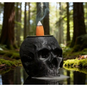 Schädel schwarz Räucherstäbchenhalter Rückfluss kaufen günstig Online Shop Schweiz